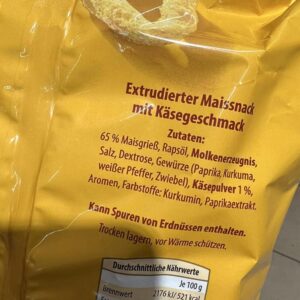 Maissnack mit Käsegeschmack