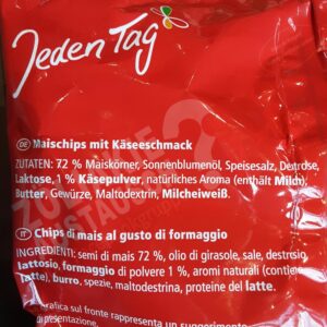 Zutaten Maischips mit Käsegeschmack