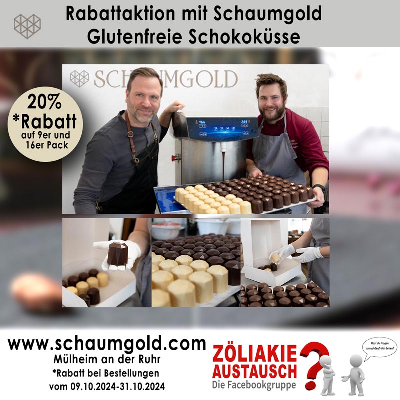 Schaumgold Glutenfreie Schokoküsse Rabatt Aktion Oktober 2024